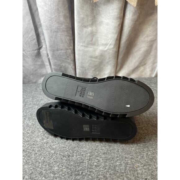 Eileen Fisher Women’s Kenille Sport Suede/Shearling Wedge Boot Black Sz 7 NWOB - Picture 5 of 10